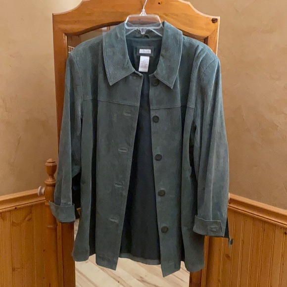 Green leather jacket - Picture 1 of 2